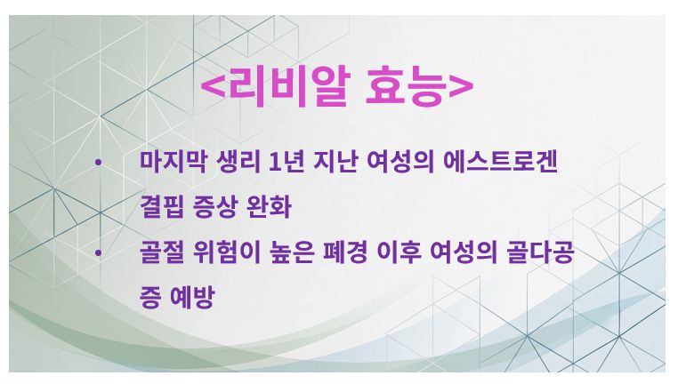 리비알 효능 정리 슬라이드
