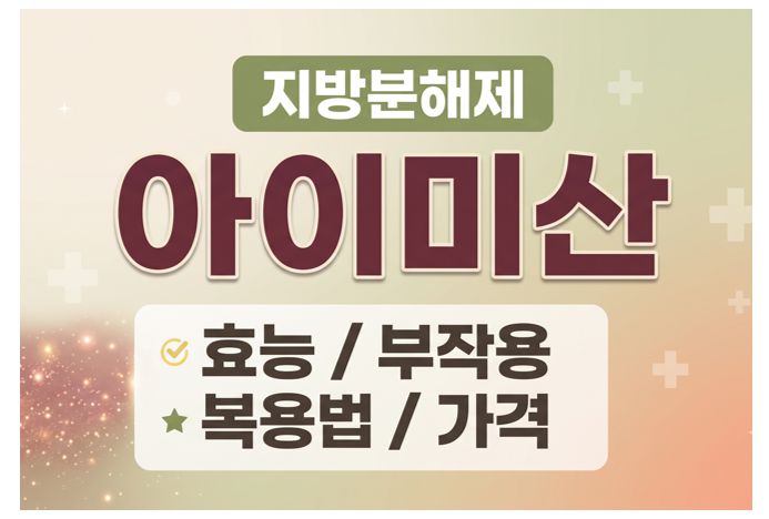 비만약 아이미산 효과, 부작용, 가격, 복용법 등 주요 정보 커버 사진