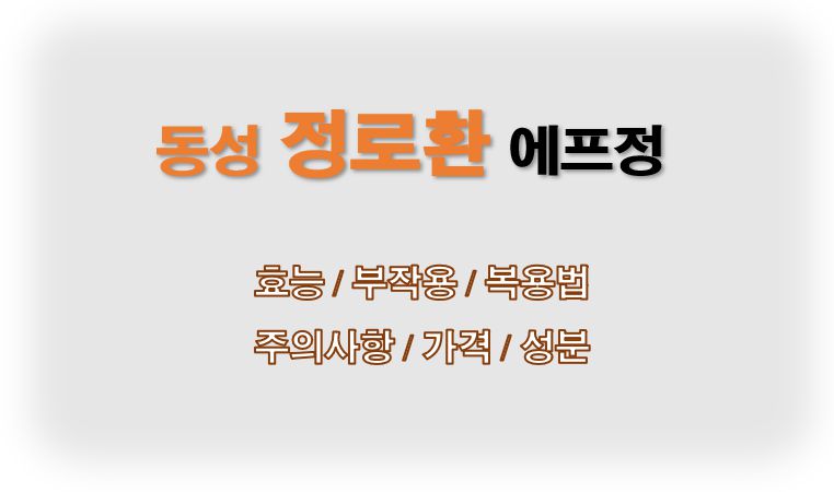 정로환 효능 부작용 복용법 주의사항 정보글 커버 사진