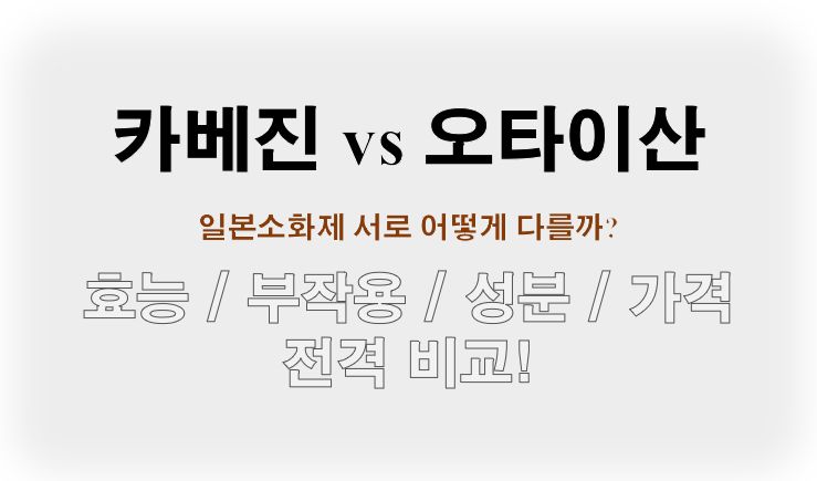 카베진 오타이산 성분 효능 부작용 가격 비교 글 커버 사진
