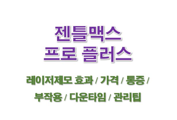 젠틀맥스프로플러스 효과 부작용 가격 통증 다운타임 관리 팁 정보 글 사진