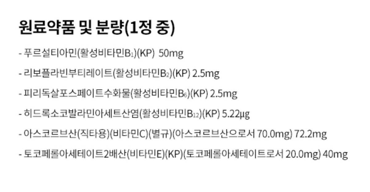 아로나민골드 성분 표