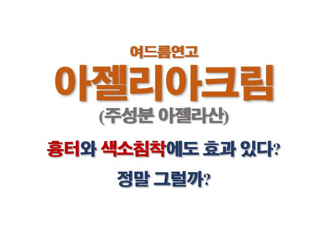 아젤리아크림 여드름 색소 흉터 효과 과학적 분석 글 사진