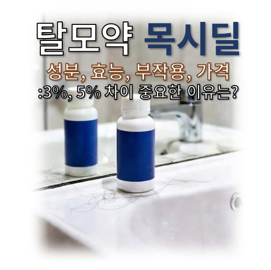 탈모약 목시딜 효능 부작용 가격 사용법 커버로 화장실 거울에 비친 파란 약통 사진