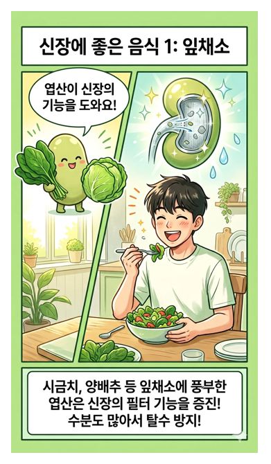 신장에 좋은 음식 1번 컷으로 한 남성이 채소를 먹고 있는 사진