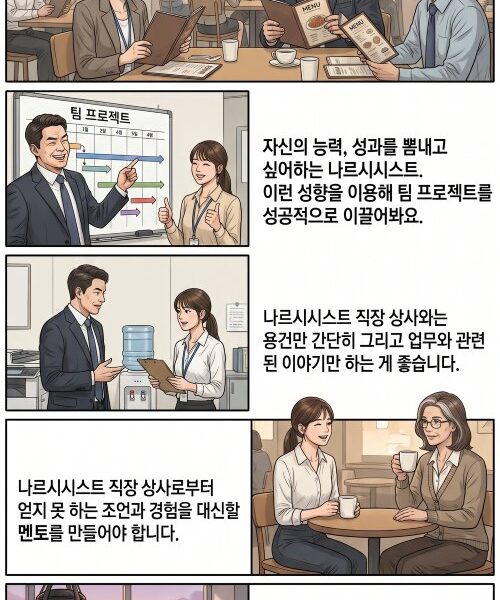 나르시시스트 상사 대처법 5가지에 대한 웹툰