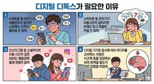 디지털 디톡스가 필요한 이유를 담은 웹툰