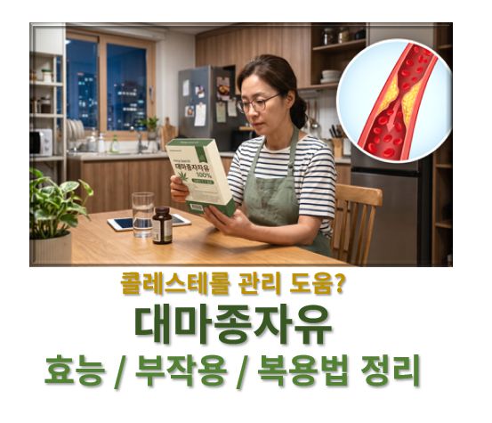 대마종자유 효능 부작용 먹는 법 커버 사진으로 한 여성이 대마종자유 영양제 포장을 살펴보는 장면
