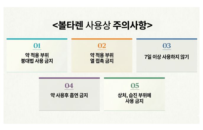 볼타렌 사용상 주의사항
