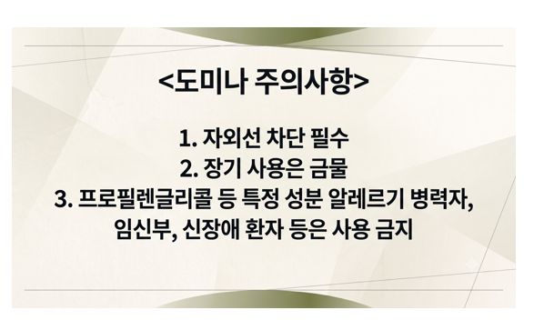 도미나 주의사항