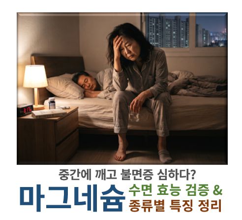 마그네슘 수면 효능과 수면영양제로 적절한 마그네슘 종류 정보 글 커버 사진