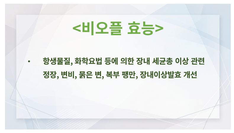 비오플 효능 슬라이드