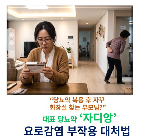 자디앙 효능 부작용 요로감염 예방법 정보 글 커버 사진