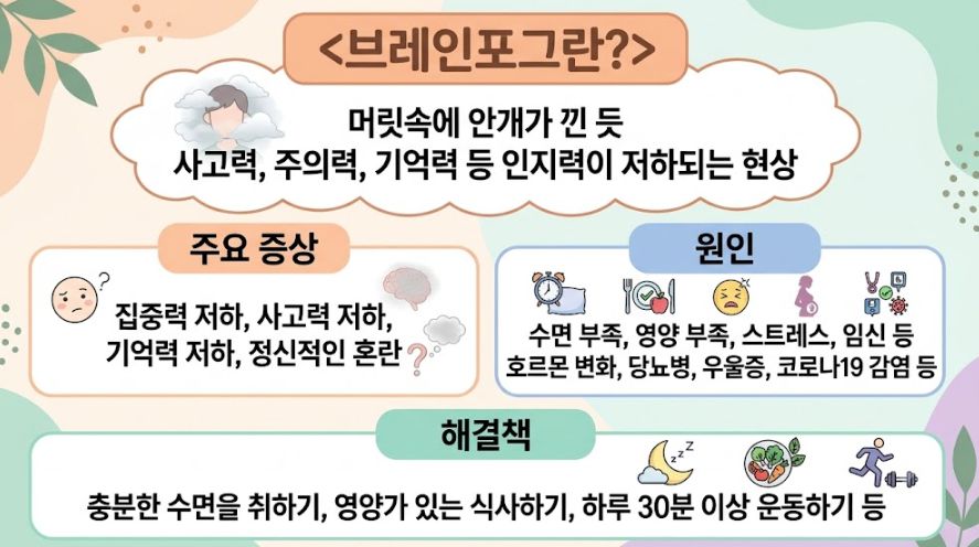 브레인포그 설명 인포그래픽 