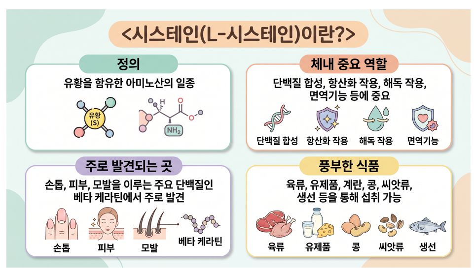 시스테인 정의 인포그래픽